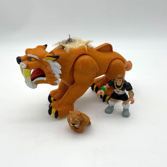 Fisher Price Imaginext Sabertooth Thorn & Caveman Vintage Playset With Accessori - Picture 1 of 10